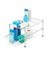 Honey Can Do Cabinet Organizer with Adjustable Shelf and Pull-Out Basket