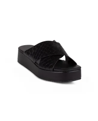 Gloria Vanderbilt Women's Rue Platform Slide Sandals