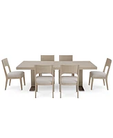 Solaria 7pc Dining Set (Rectangular Table & 6 Side Chairs)