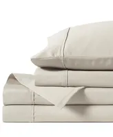 Anne Klein Reverie Cotton Under 200-Thread Count 4 Piece King Solid Sheet Set