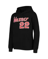 Big Boys and Girls Mitchell & Ness Clyde Drexler Black Portland Trail Blazers Hardwood Classics Name and Number Pullover Hoodie