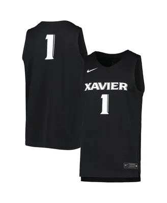 Men's Nike #1 Black Xavier Musketeers Team Replica Basketball Jersey