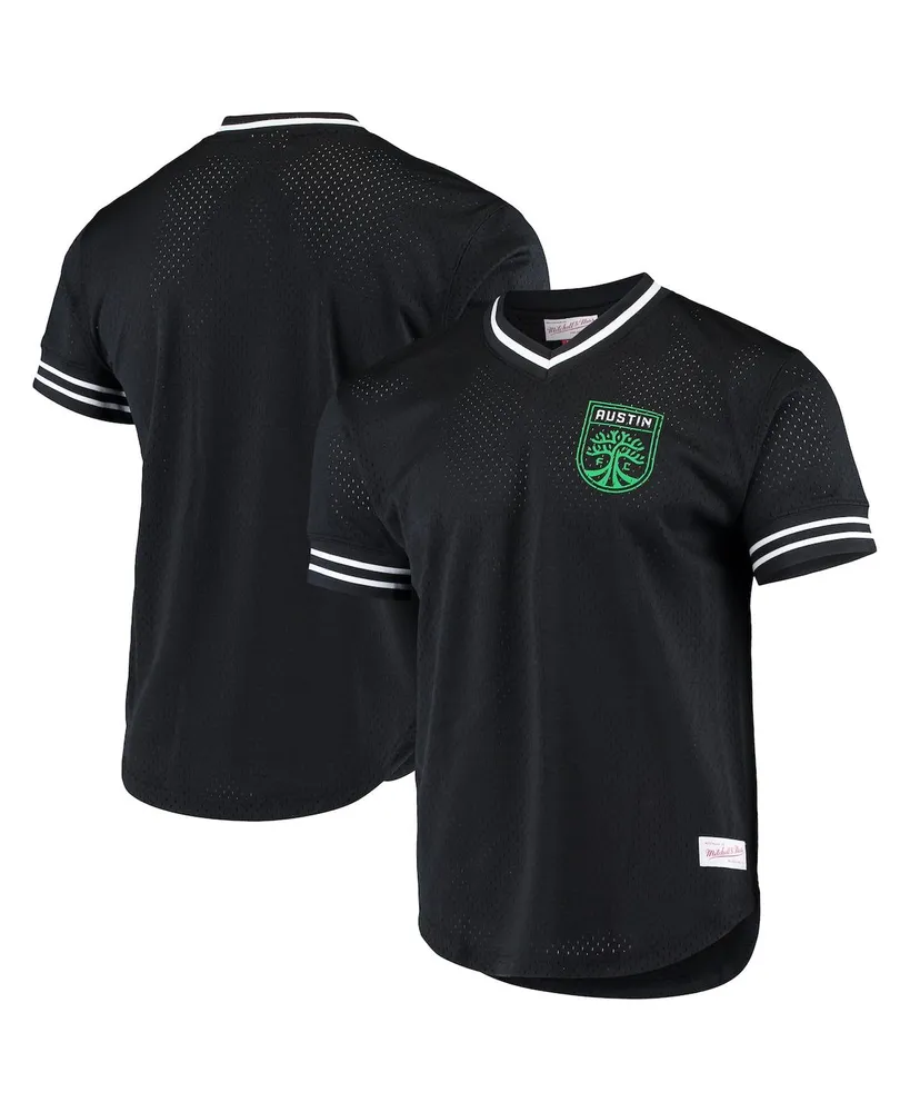 Men's Mitchell & Ness Black Austin Fc Mesh V-Neck T-shirt