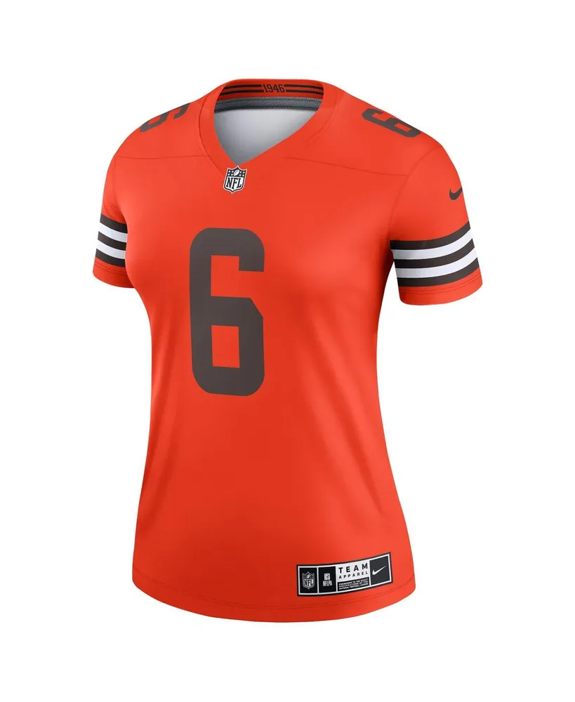 Women's Nike Baker Mayfield Orange Cleveland Browns Inverted Legend Jersey