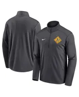 Men's Nike Anthracite Oakland Athletics Diamond Icon Pacer Performance Quarter-Zip Top