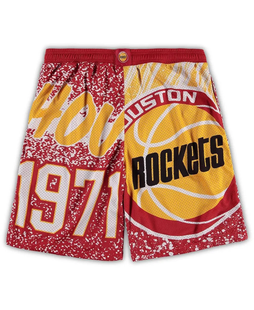 Men's Mitchell & Ness Black Miami Heat Big & Tall Hardwood Classics Jumbotron Shorts