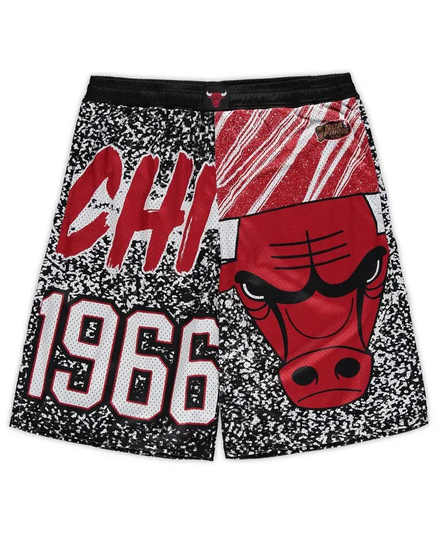 Men's Mitchell & Ness Dennis Rodman Black Chicago Bulls Hardwood Classics Player Burst Shorts Size: Medium