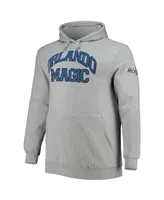 Men's Mitchell & Ness Penny Hardaway Heather Gray Orlando Magic Big and Tall Name Number Pullover Hoodie