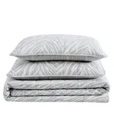 Closeout! Kenneth Cole New York Urban Zebra 3 Piece Full/Queen Quilt Set