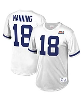 Men's Mitchell & Ness Peyton Manning White Indianapolis Colts Retired Player Name and Number Mesh Top