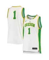 Nike #1 White Oregon Ducks Replica Women's Basketball Jersey