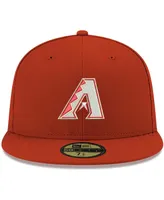 Men's New Era Red Arizona Diamondbacks Logo White 59FIFTY Fitted Hat