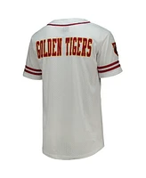 Men's Colosseum White and Crimson Tuskegee Golden Tigers Free Spirited Baseball Jersey