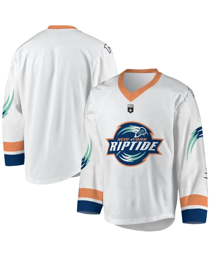 Men's White, Navy New York Riptide Replica Jersey