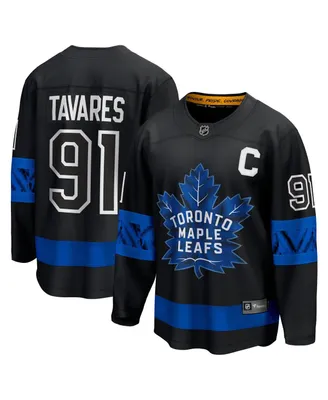 Men's Fanatics John Tavares Black Toronto Maple Leafs Alternate Premier Breakaway Reversible Player Jersey