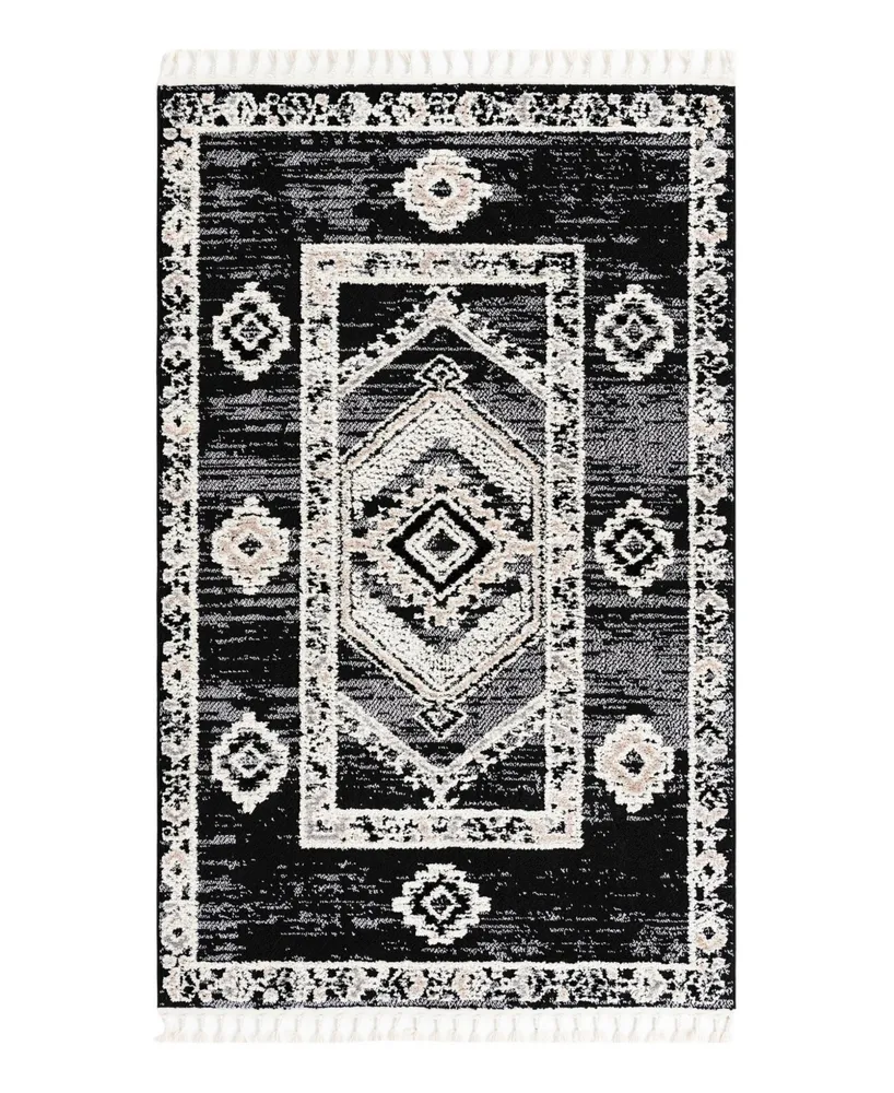 Bayshore Home High-Low Pile Upland UPL03 5'3" x 8' Area Rug
