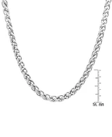 Steeltime Men's Stainless Steel Wheat Chain Necklace