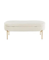 Lumisource Chloe Contemporary Glam Storage Bench