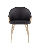 Lumisource Claire Contemporary Glam Chair Leather