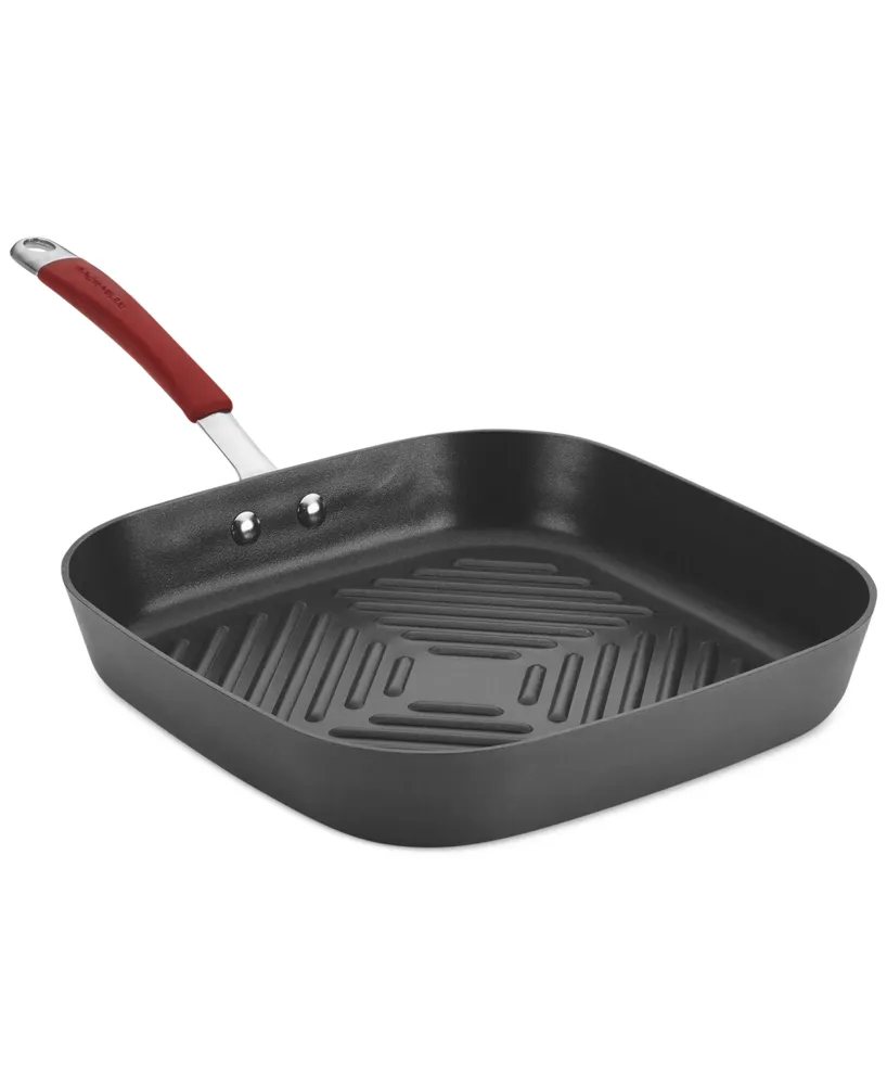 Rachael Ray Cucina Hard-Anodized 11" Deep Square Grill Pan