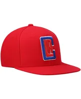 Men's Mitchell & Ness Red La Clippers Ground 2.0 Snapback Hat