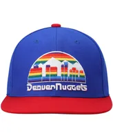 Men's Mitchell & Ness Royal and Red Denver Nuggets Hardwood Classics Team Two-Tone 2.0 Snapback Hat