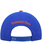 Men's Mitchell & Ness Blue and Orange New York Knicks Hardwood Classics Team Two-Tone 2.0 Snapback Hat