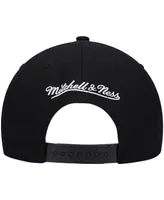 Men's Mitchell & Ness Black Philadelphia 76ers Hardwood Classics Retro Bolt Deadstock Snapback Hat