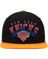 Men's Mitchell & Ness and Orange New York Knicks Gradient Wordmark Snapback Hat