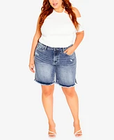 City Chic Trendy Plus Supa Split Shorts