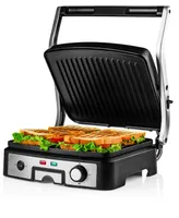 Ovente Electric Panini, Non-Stick, 3 Heat Settings, Drip Tray