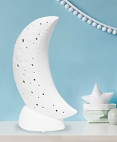 Simple Designs Porcelain Moon Shaped Table Lamp