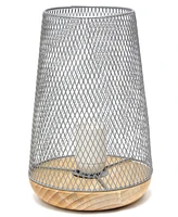 Simple Designs Wired Mesh Uplight Table Lamp