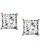 TruMiracle Diamond Princess Stud Earrings (3/4 ct. t.w.) 14k White Gold, Gold or Rose