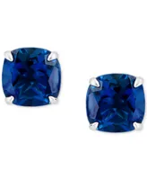 Effy London Blue Topaz Cushion Stud Earrings (6-1/10 ct. t.w.) in Sterling Silver