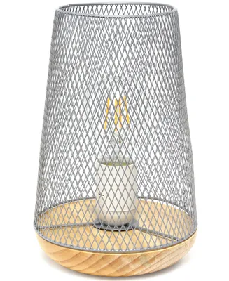 Simple Designs Wired Mesh Uplight Table Lamp