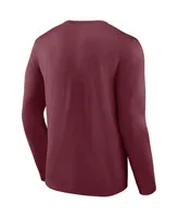 Men's Fanatics Maroon Texas A M Aggies Broad Jump 2-Hit Long Sleeve T-shirt