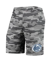 Men's Concepts Sport Charcoal, Gray Penn State Nittany Lions Camo Backup Terry Jam Lounge Shorts