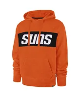 Men's '47 Orange Phoenix Suns 2021/22 City Edition Wordmark Chest Pass Pullover Hoodie