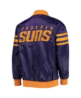 Men's Starter Purple Phoenix Suns The Captain Ii Full-Zip Varsity Jacket