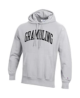 Men's Champion Gray Grambling Tigers Tall Arch Pullover Hoodie