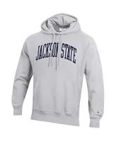 Men's Champion Gray Jackson State Tigers Tall Arch Pullover Hoodie