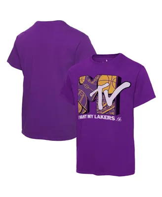 Men's Junk Food Purple Los Angeles Lakers Nba x Mtv I Want My T-shirt