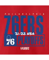 Men's Fanatics Red Philadelphia 76ers 2022 Nba Playoffs Dunk T-shirt