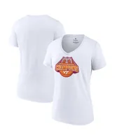 Women's Fanatics White Virginia Tech Hokies 2022 Acc Men's Basketball Conference Tournament Champions V-Neck T-shirt
