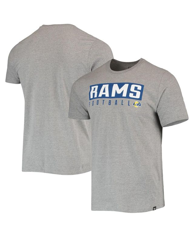 Men's '47 Brand Gray Los Angeles Rams Major Super Rival T-shirt