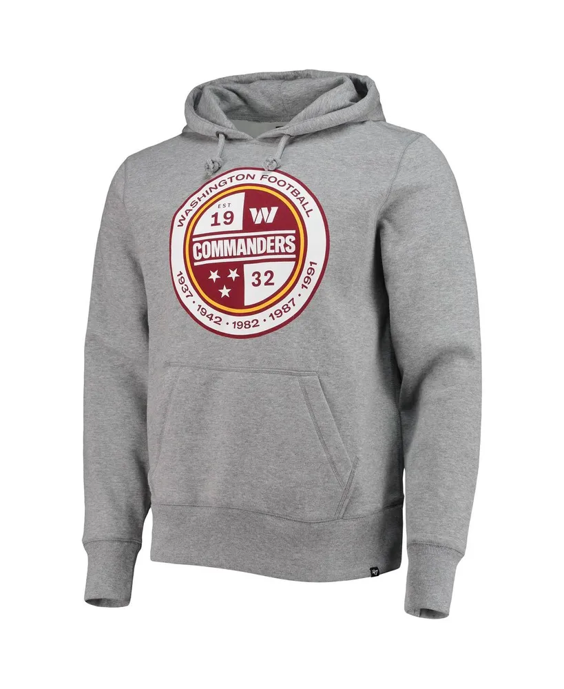 Men's '47 Brand Gray Washington Commanders Imprint Headline Pullover Hoodie