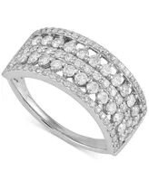 Diamond Multirow Ring (1 ct. t.w.) in 14k White Gold