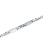 Giani Bernini Cubic Zirconia "Be Strong" Bolo Bracelet in Sterling Silver, Created for Macy's