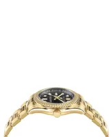 Philipp Plein Women's Queen Gold-Tone Stainless Steel Bracelet Watch 36mm